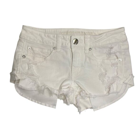 American Eagle Denim Jean Shorts Womens 00/2 (27” Waist) Shortie Midi - Lot of 3 - Picture 5 of 11